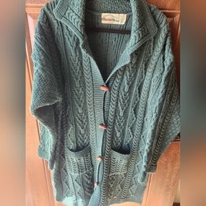 Aran Crafts Merino wool sweater coat